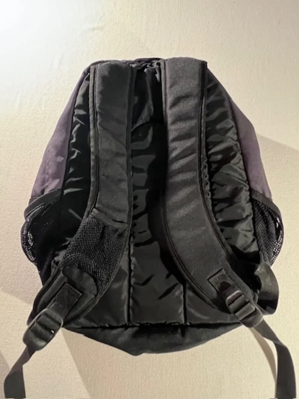 EDDIE BAUER Vintage Backpack‎ Orange & Gray Colorblock hiking books commute EUC